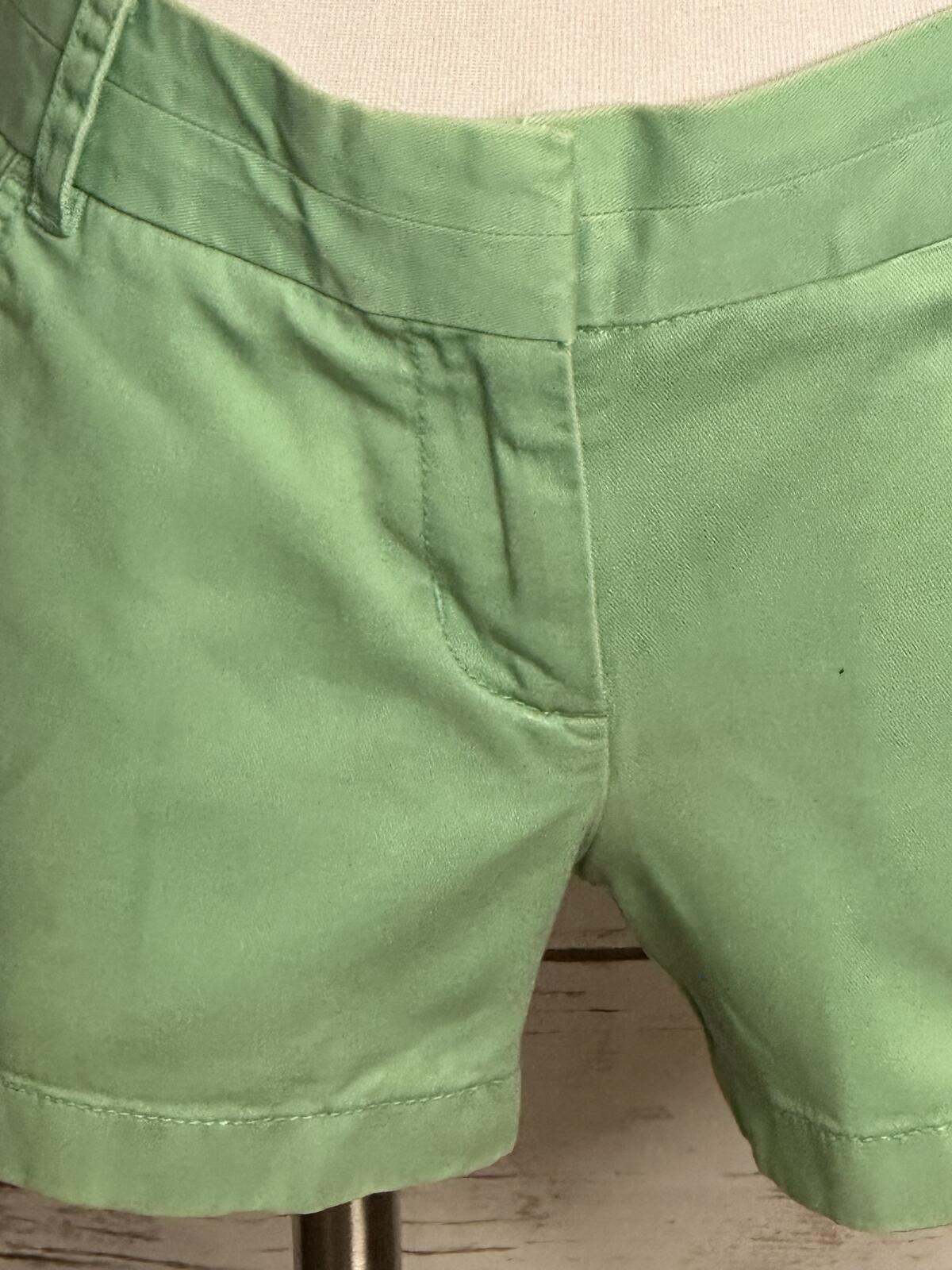 J.Crew Chino classic mint green cotton shorts Size 0 preppy coastal golfcore