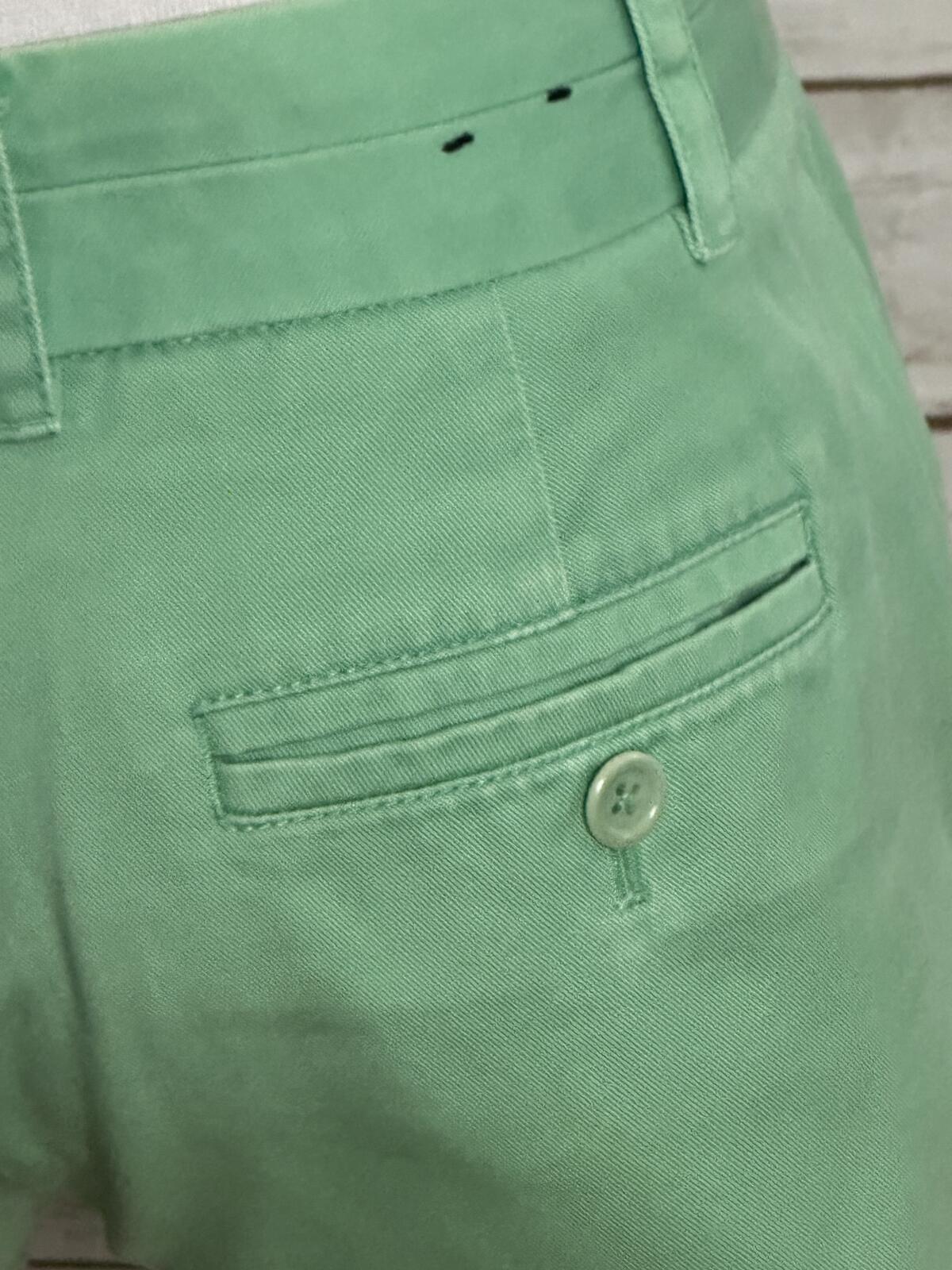 J.Crew Chino classic mint green cotton shorts Size 0 preppy coastal golfcore