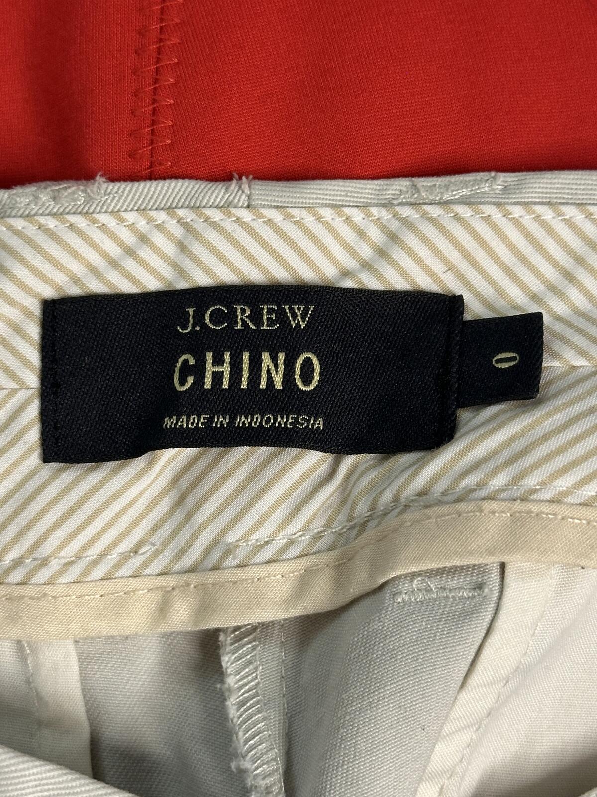 J.Crew Women's stone cotton chino shorts Size 0 relaxed fit classic preppy