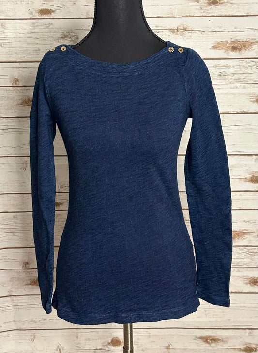 J.Crew classic Bella Swan cotton navy boatneck long sleeve Painter Tee XS