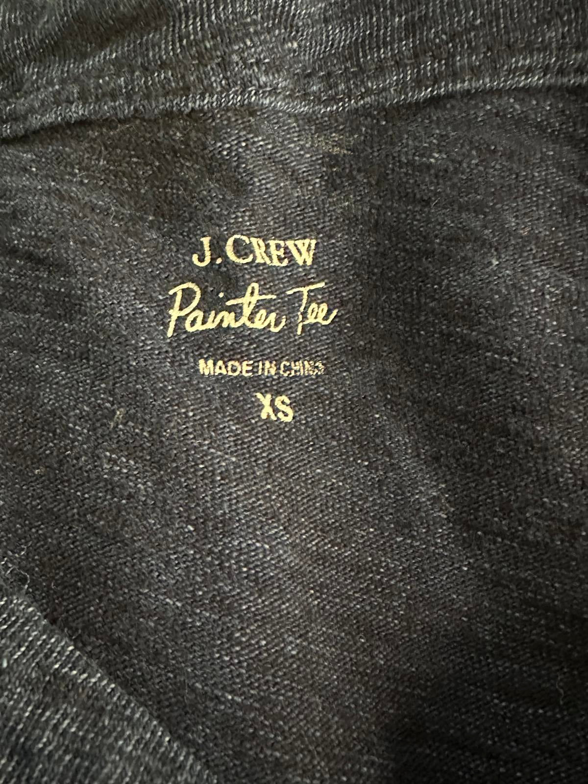 J.Crew classic Bella Swan cotton navy boatneck long sleeve Painter Tee XS