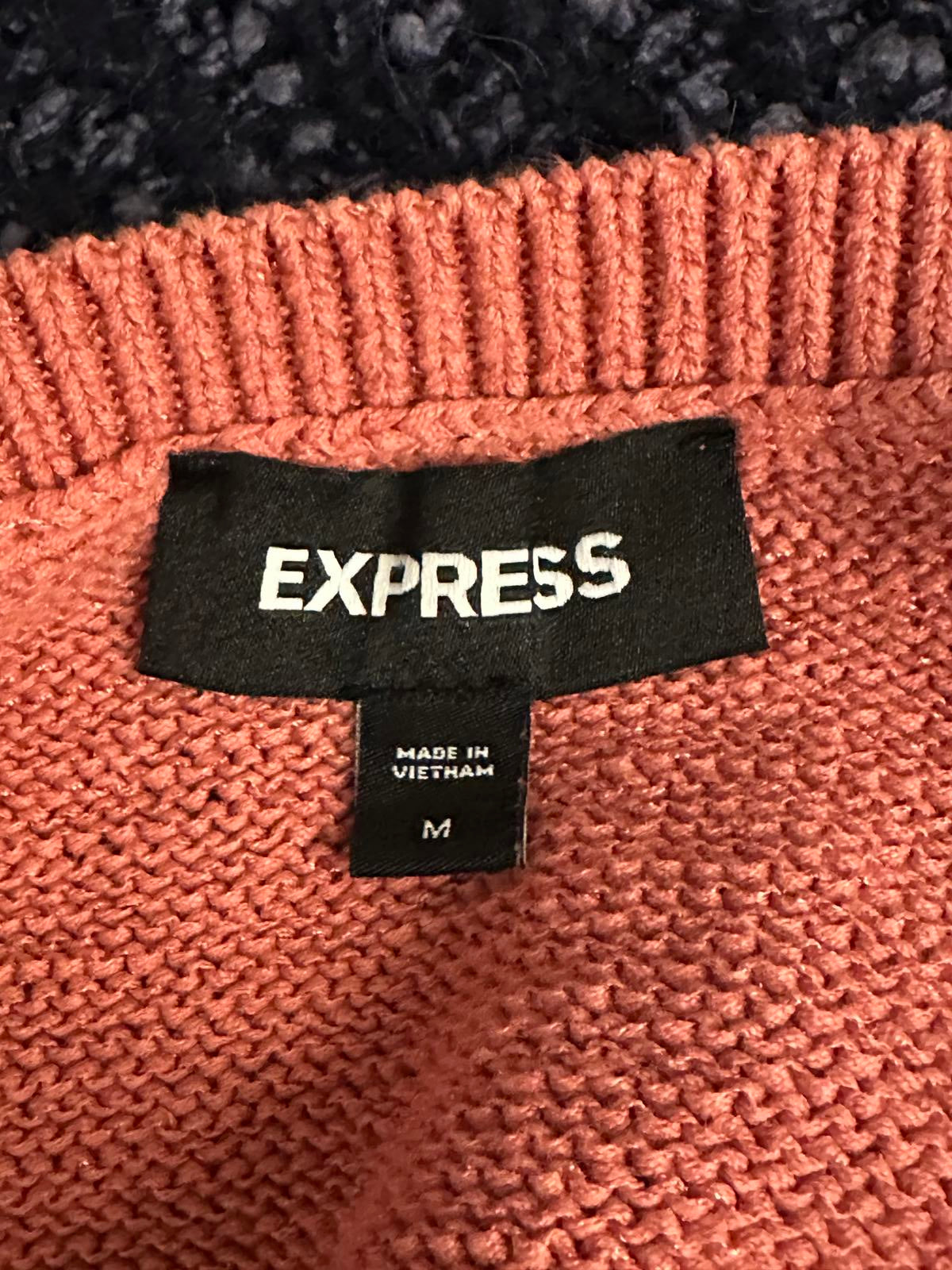 Express vacation resort coral knit cutout halter bodycon maxi dress Medium