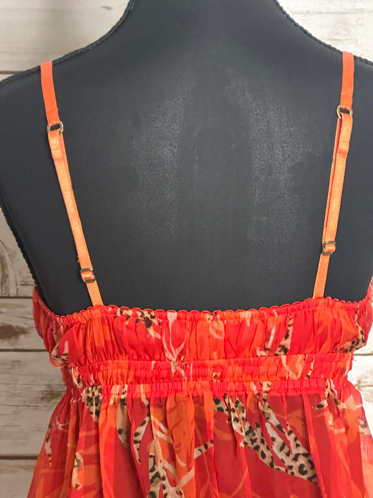 Victoria's Secret Very Sexy sheer chiffon babydoll floral/animal print set Size Small