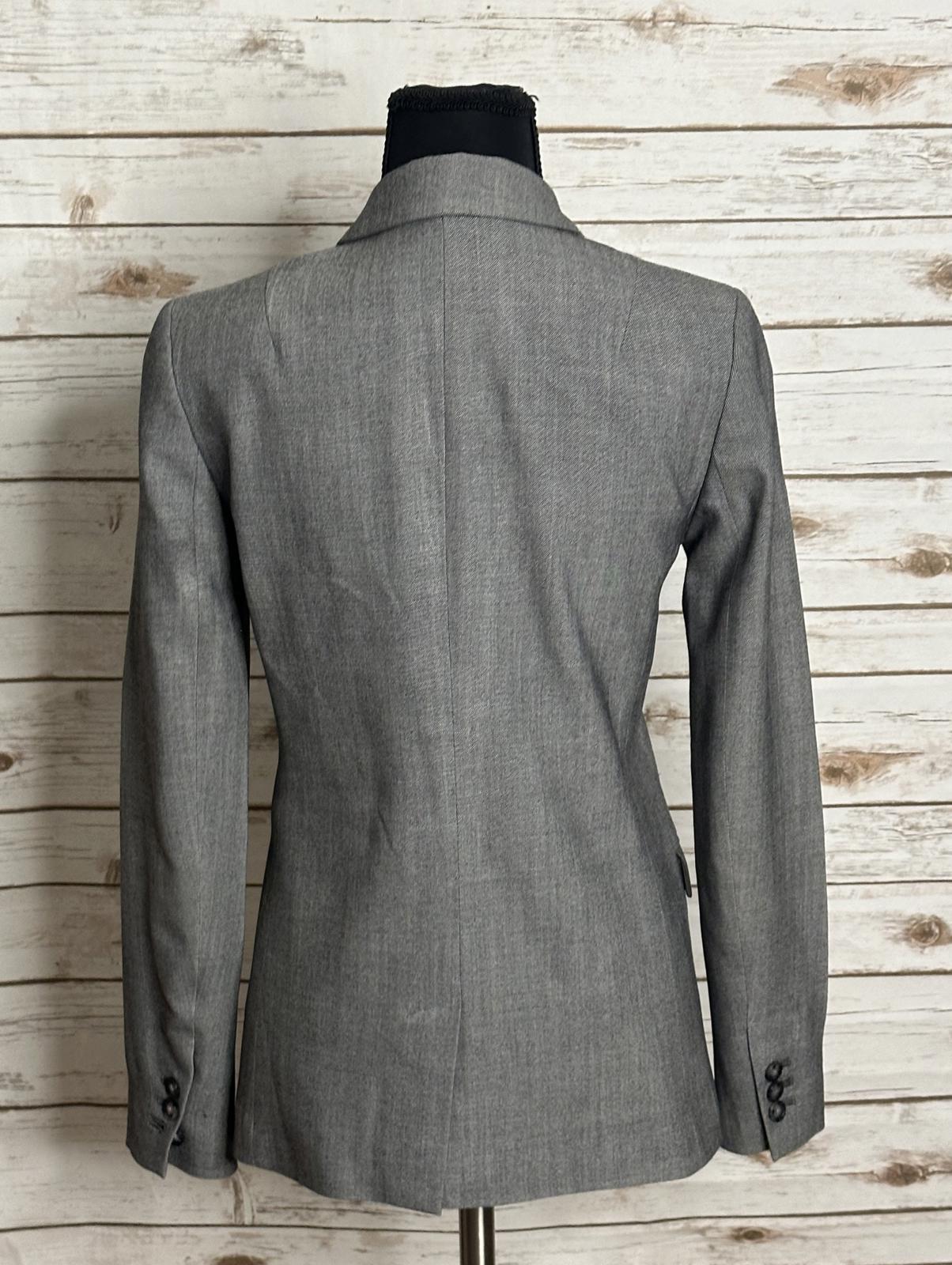 Banana Republic classic corpcore heather grey wool single-breasted blazer Size 0