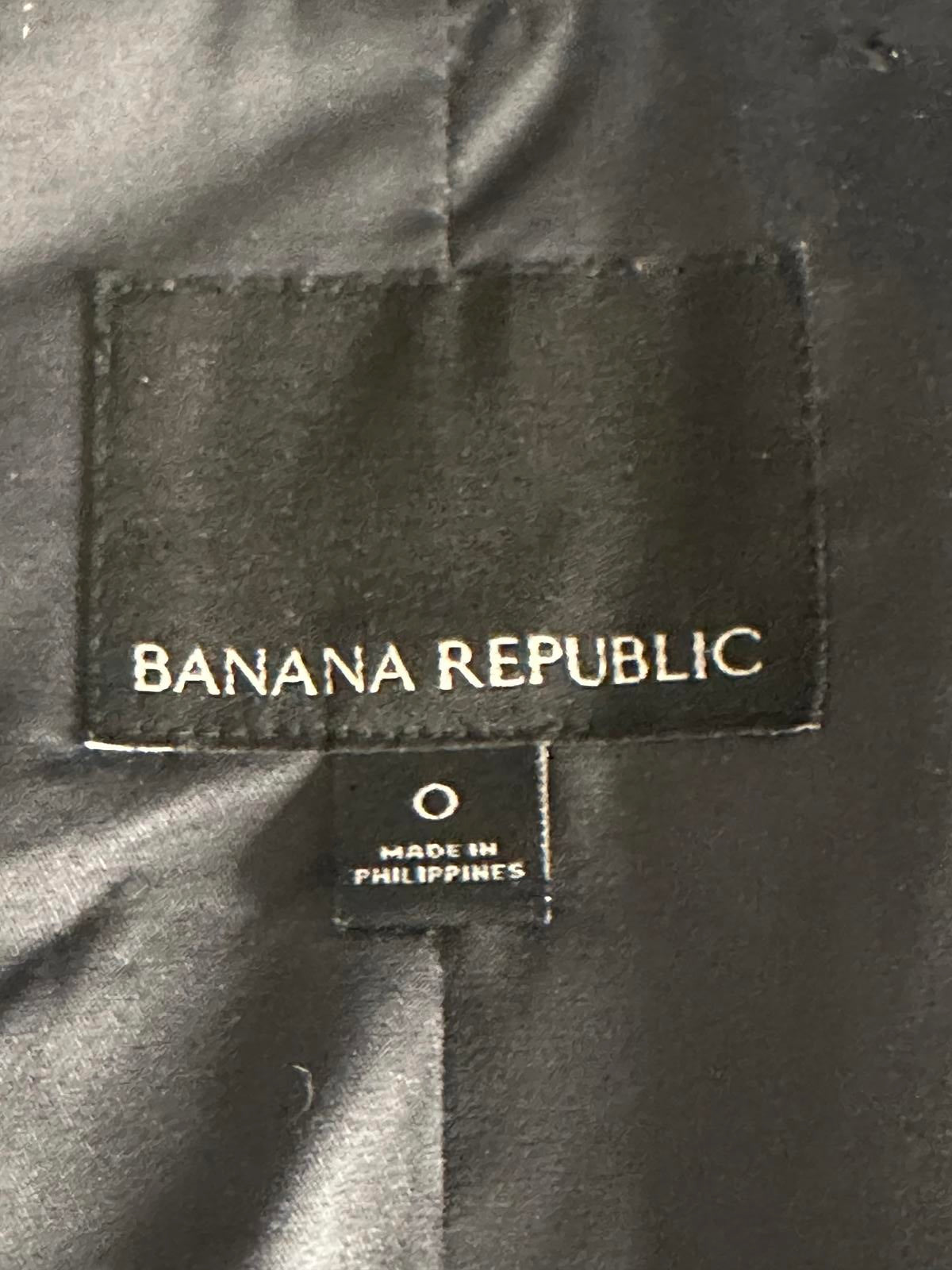Banana Republic classic corpcore heather grey wool single-breasted blazer Size 0
