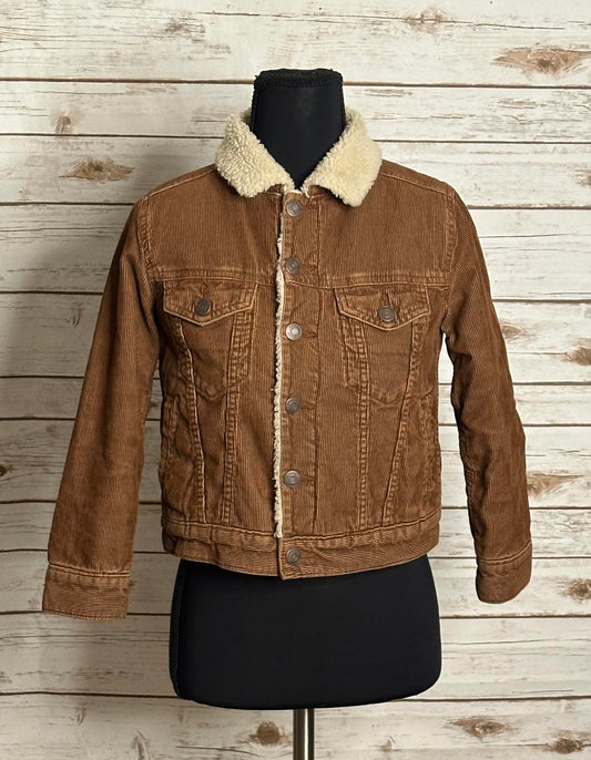 GAP Kids classic vintage-inspired sherpa lined corduroy trucker jacket Size S