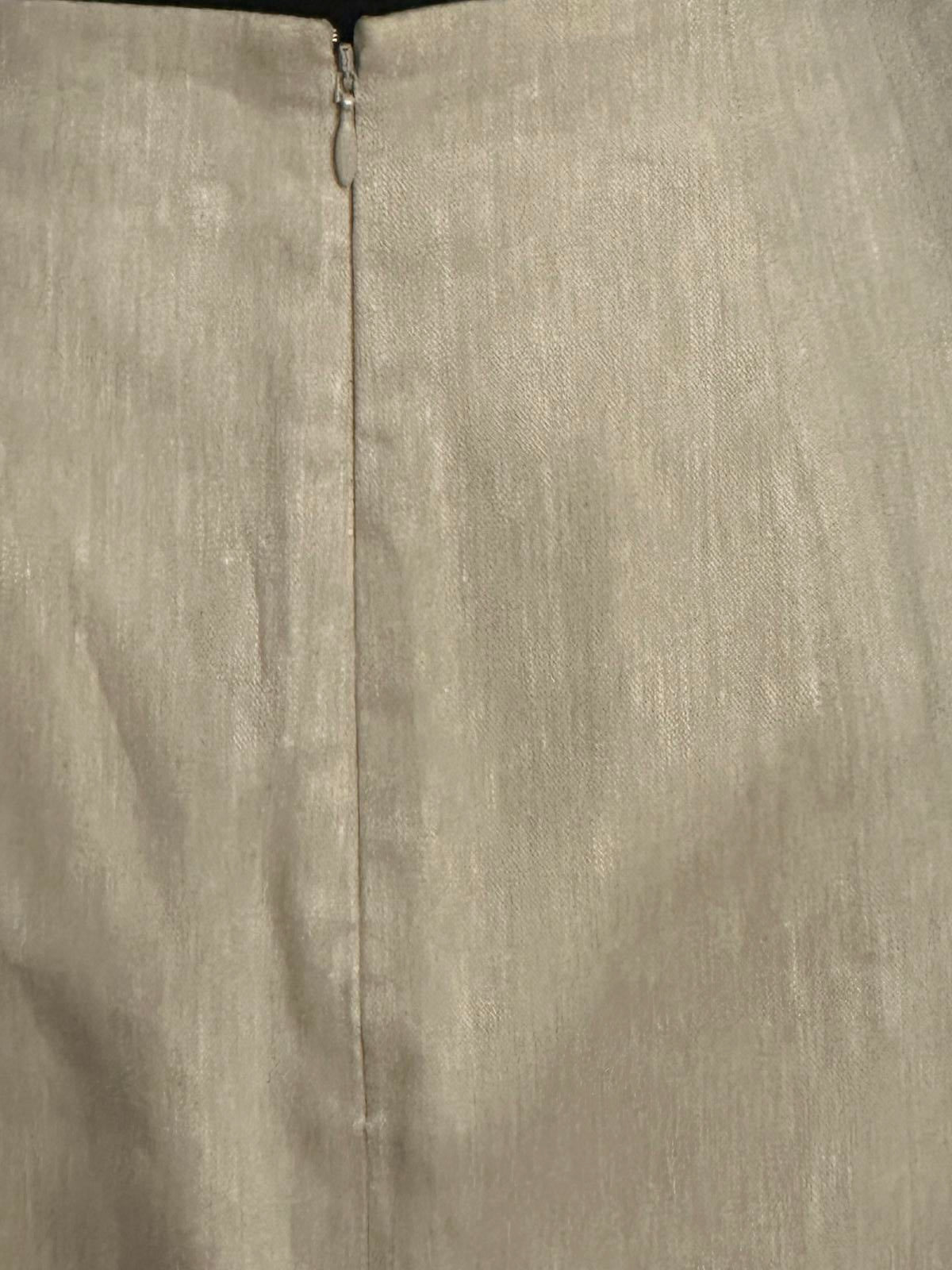 Ann Taylor classic tailored corpcore beige linen/cotton pencil skirt Size 4