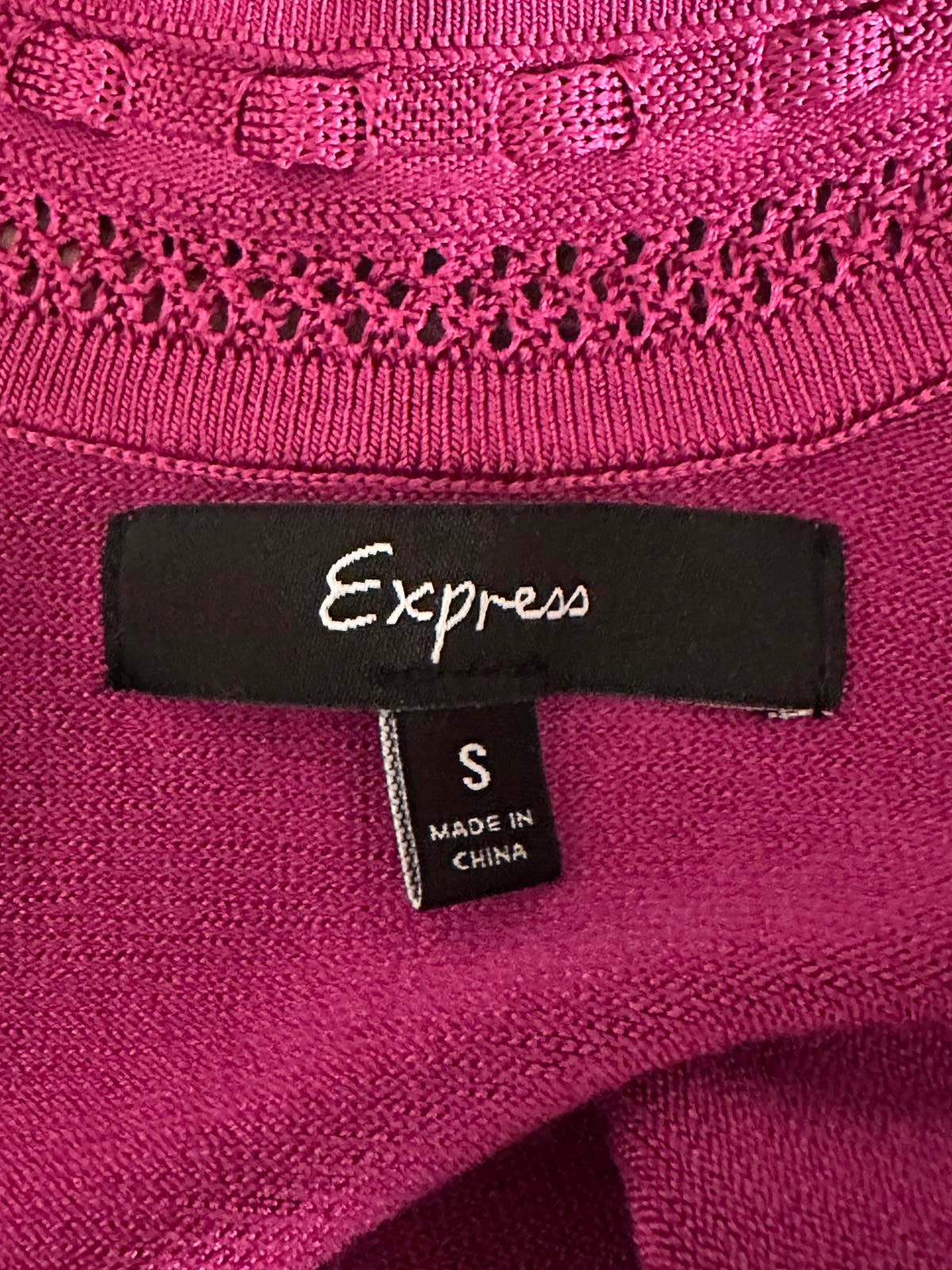 Express magenta scoop neck sleeveless bandage bodycon knit dress Size Small