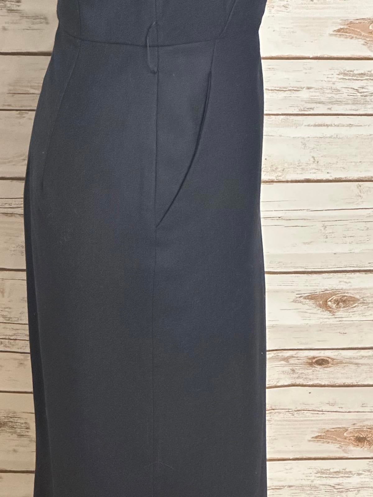 MM LaFleur classic black high neck tie/bow detail sleeveless sheath dress Size 2