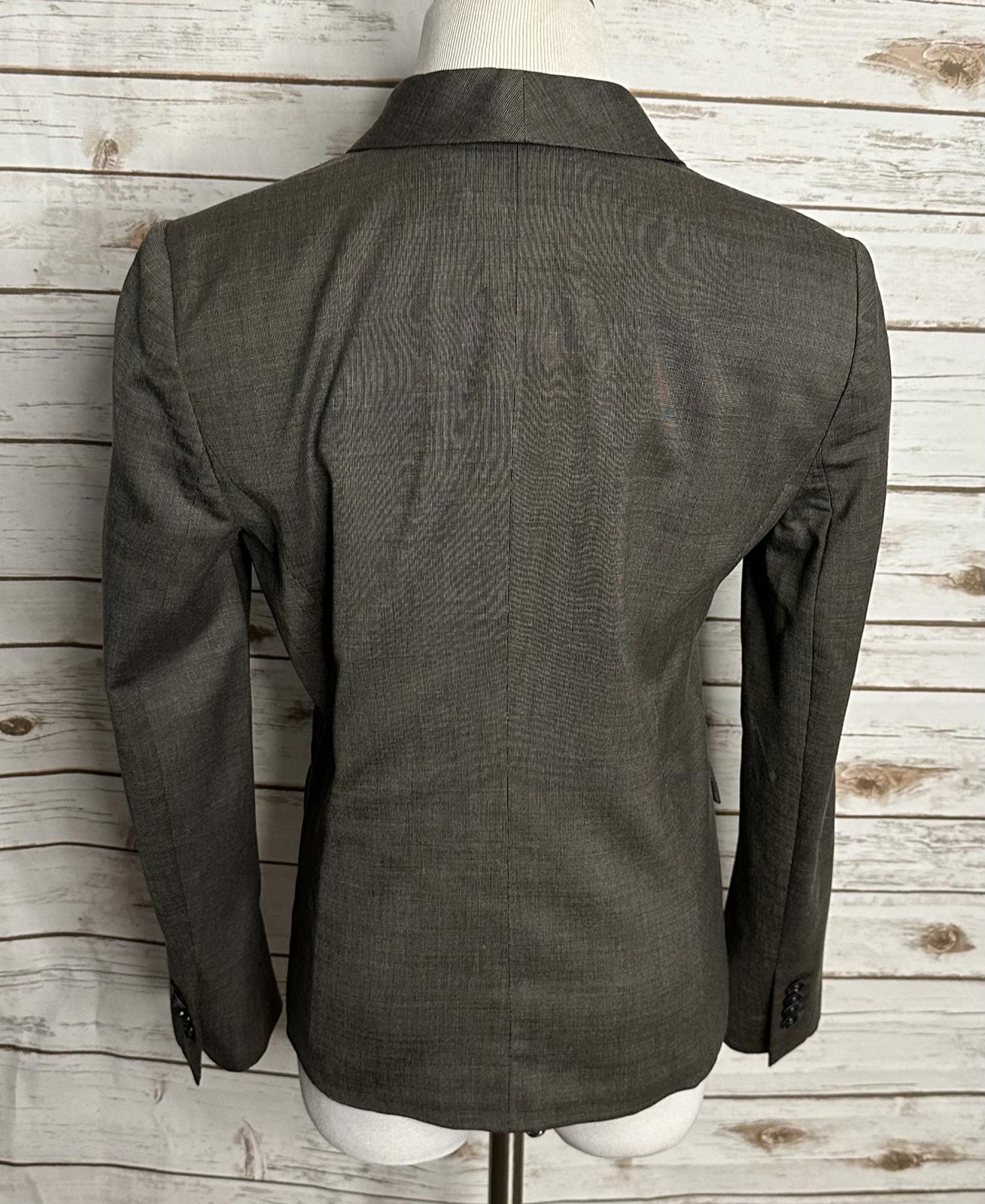 Ann Taylor taupe/brown wool-blend tailored tuxedo-inspired blazer Size 8P