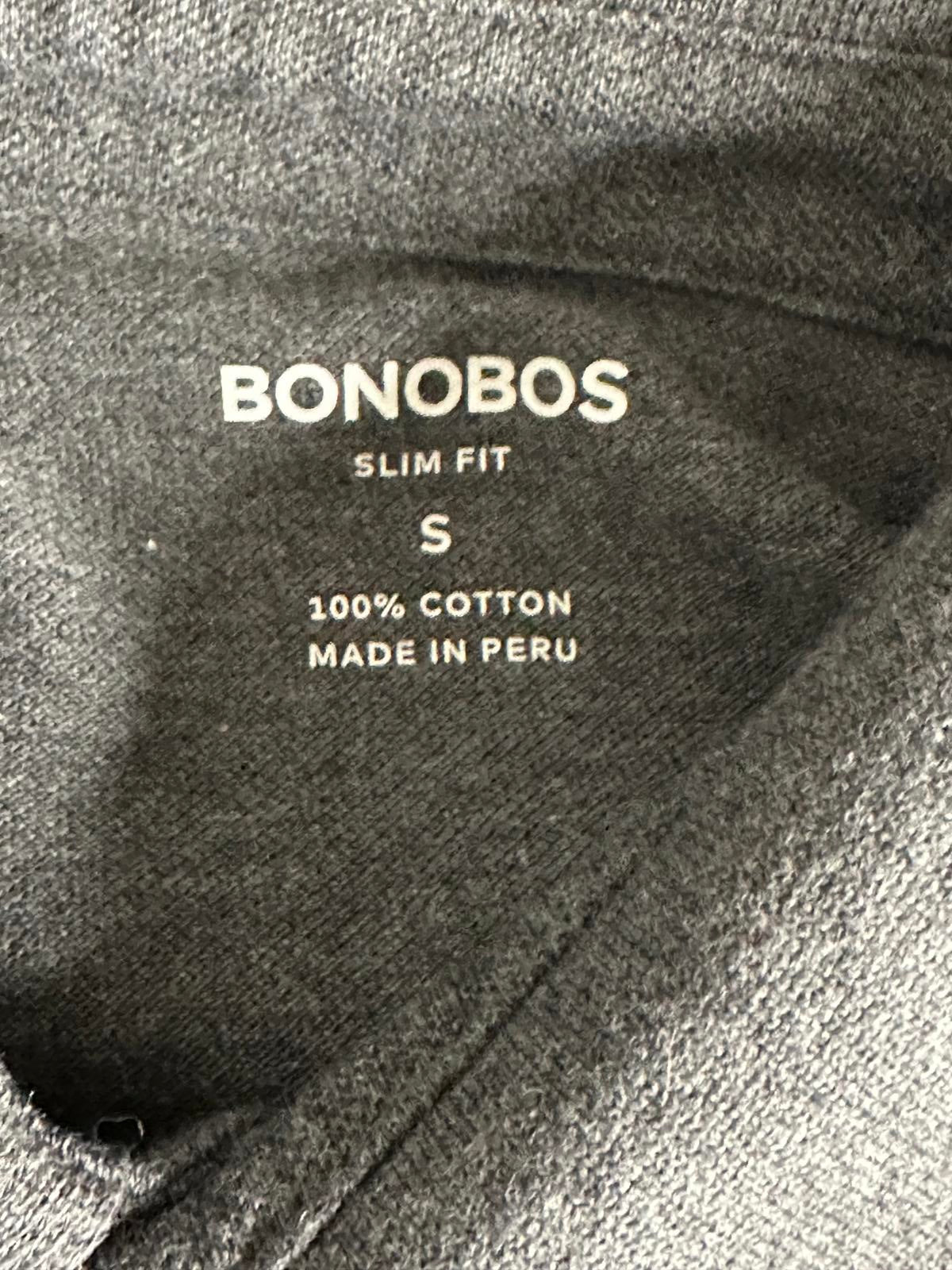 Bonobos Slim Fit classic preppy grey cotton short sleeve polo shirt Size Small
