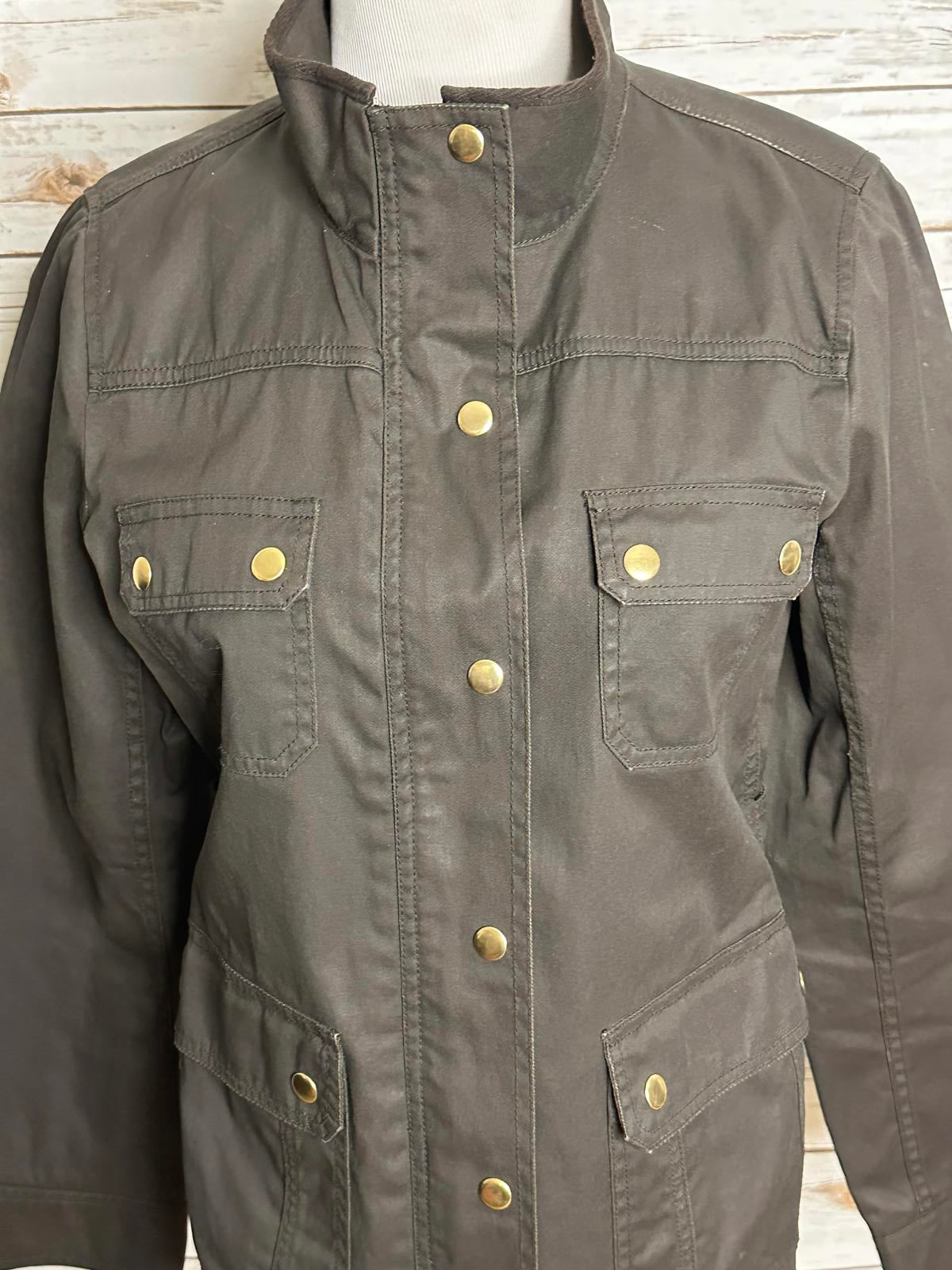 J.Crew olive green cotton relaxed boyfriend utility/field jacket Size Medium