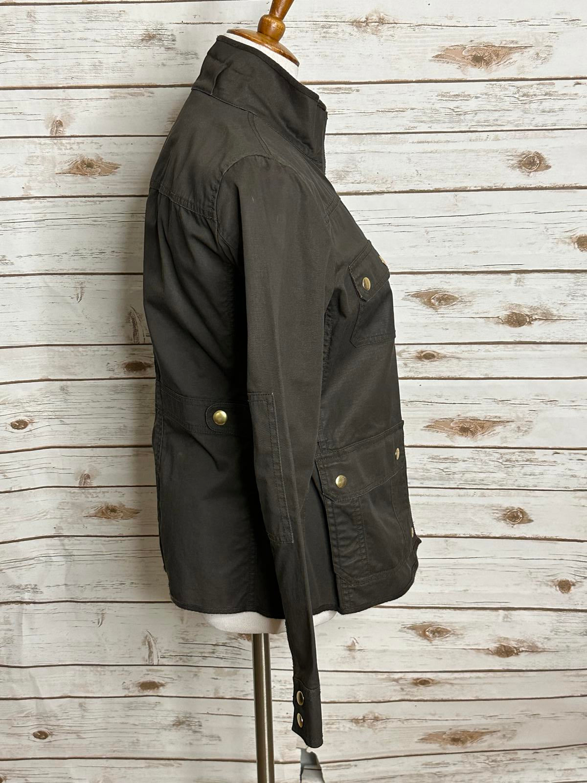 J.Crew olive green cotton relaxed boyfriend utility/field jacket Size Medium
