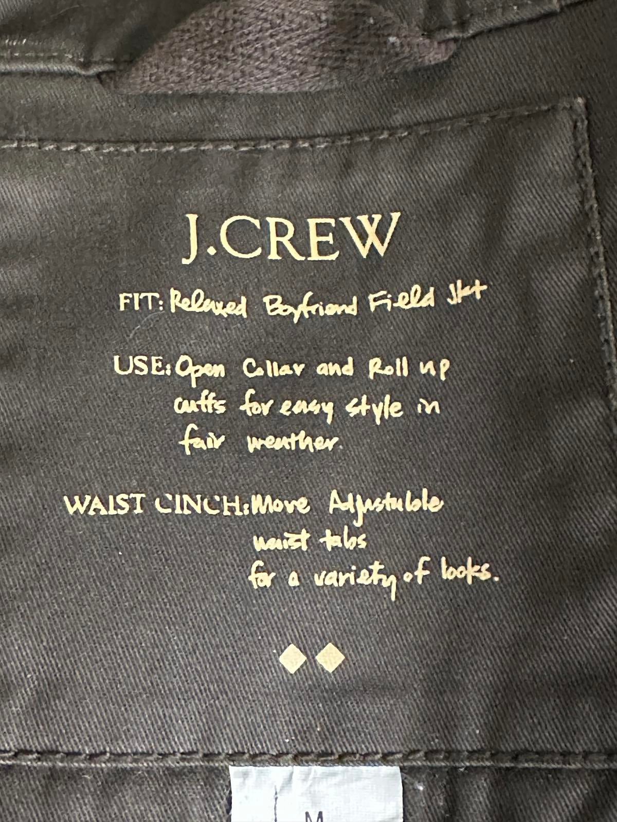 J.Crew olive green cotton relaxed boyfriend utility/field jacket Size Medium