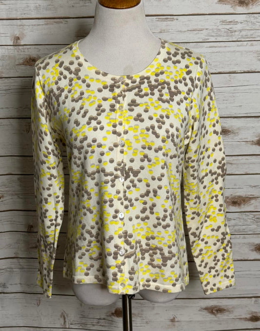 Saks Fifth Avenue Clothes Real polka-dot button front cardigan sweater Size L