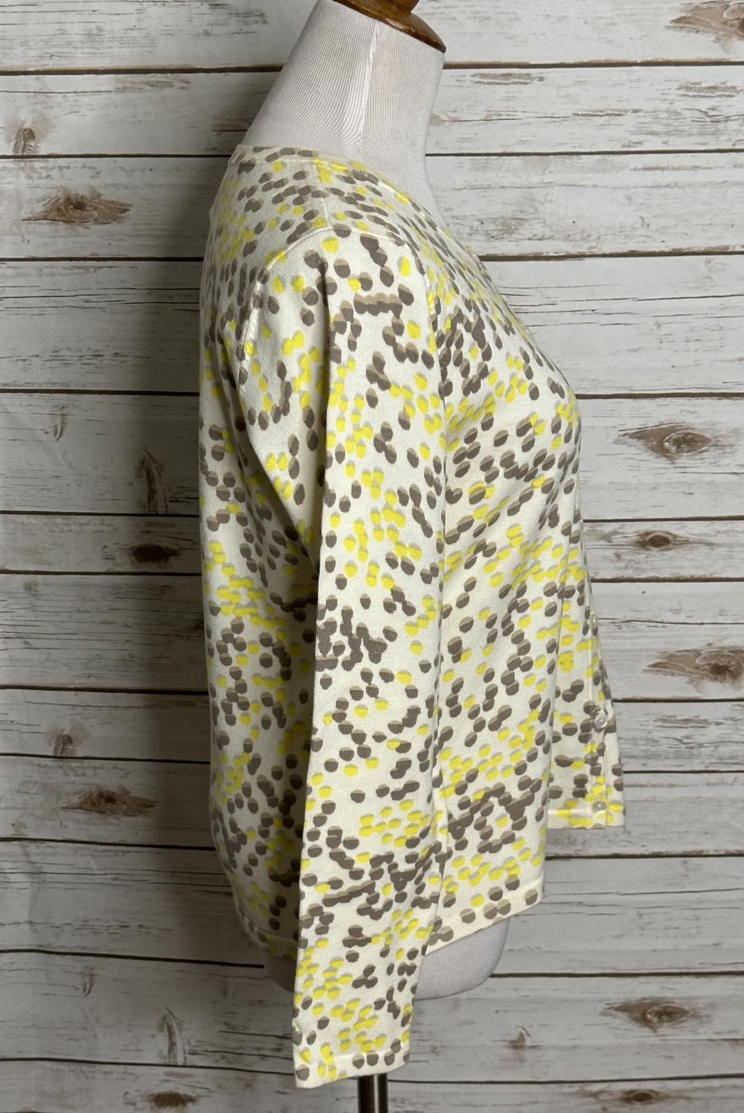 Saks Fifth Avenue Clothes Real polka-dot button front cardigan sweater Size L