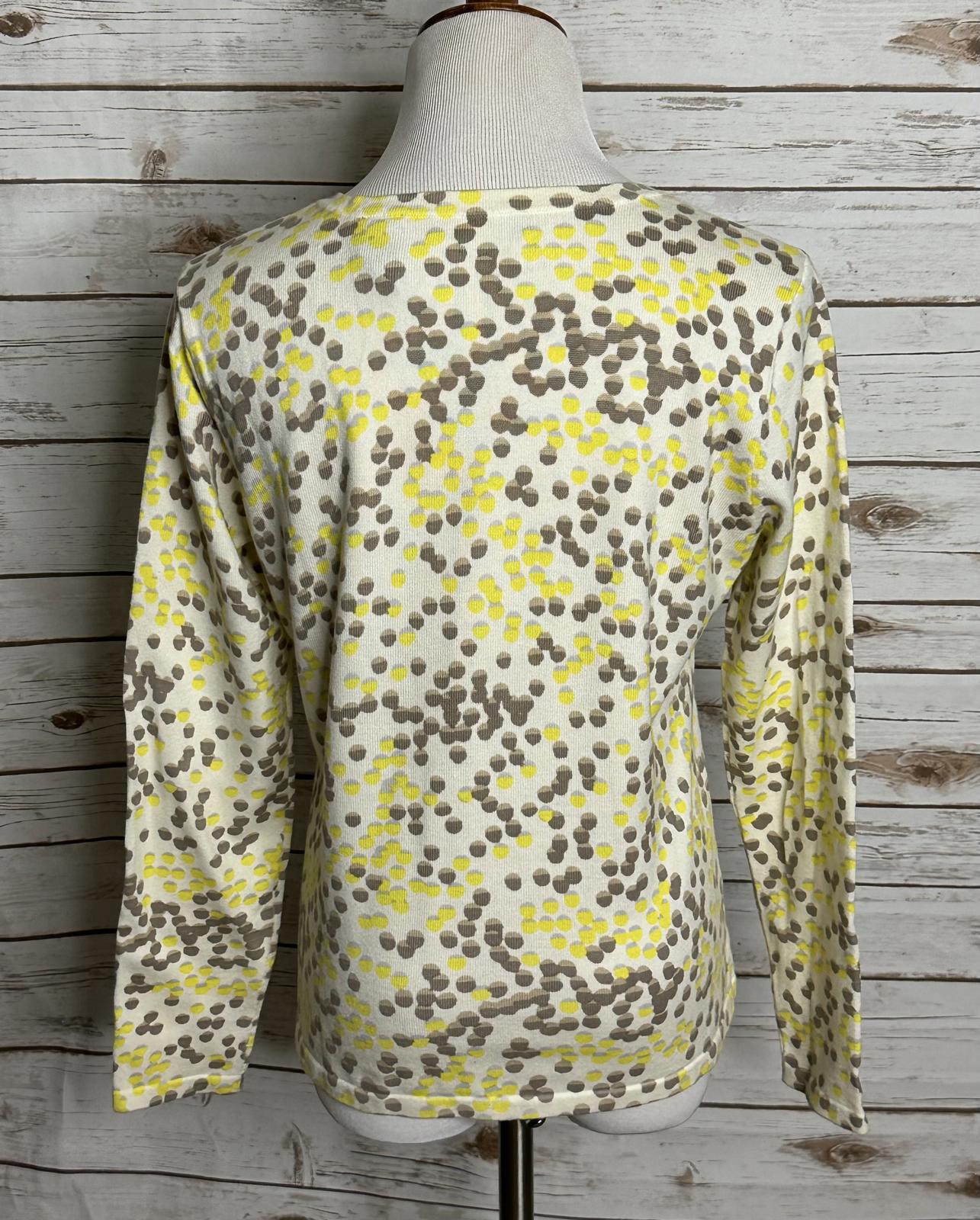 Saks Fifth Avenue Clothes Real polka-dot button front cardigan sweater Size L