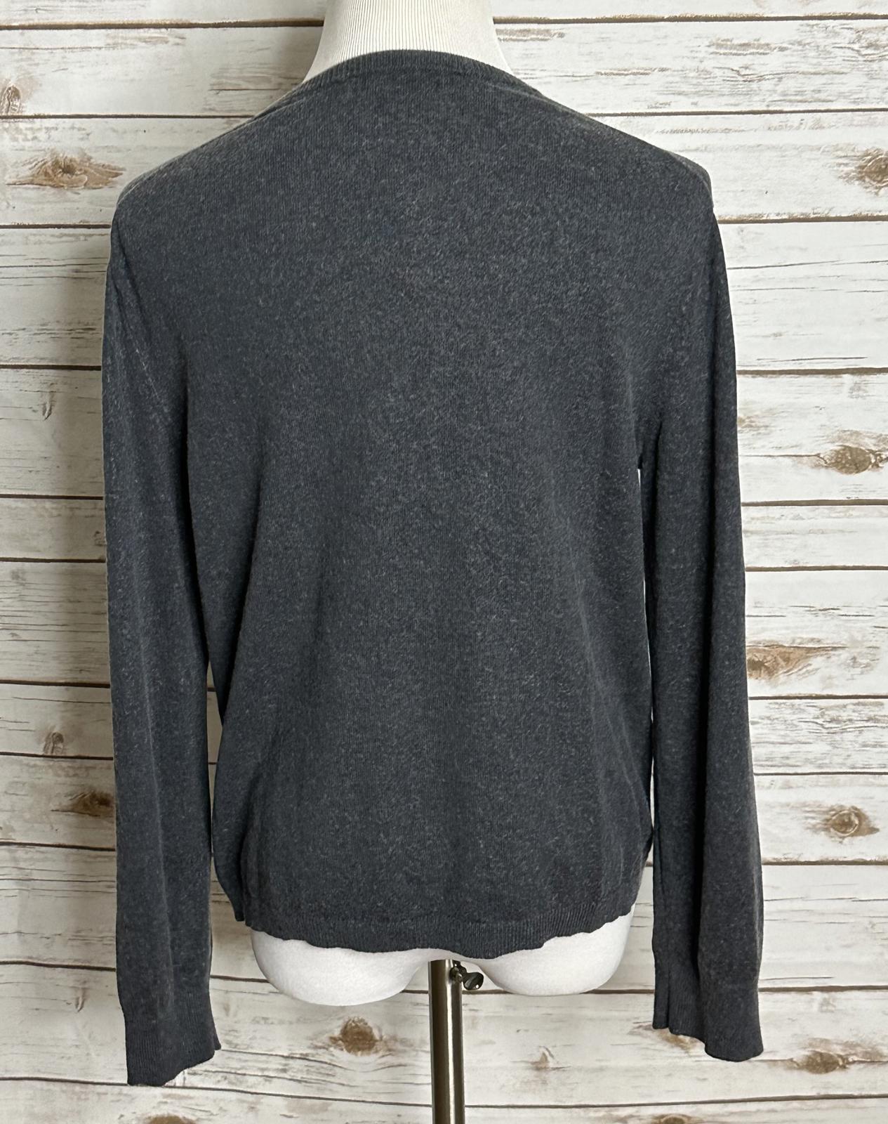 Banana Republic grey silk/cashmere V-neck long sleeve lightweight sweater Medium