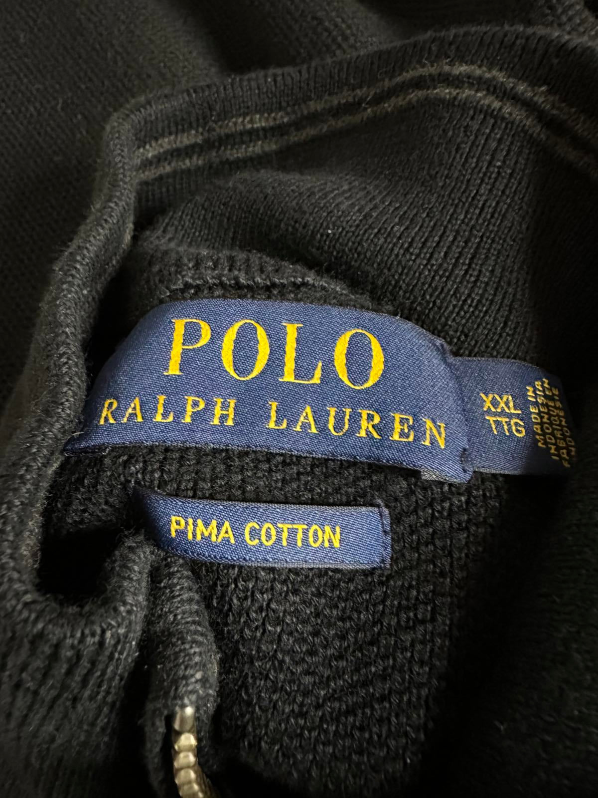 Polo Ralph Lauren classic Pima cotton quarter zip mock neck pullover sweater XXL
