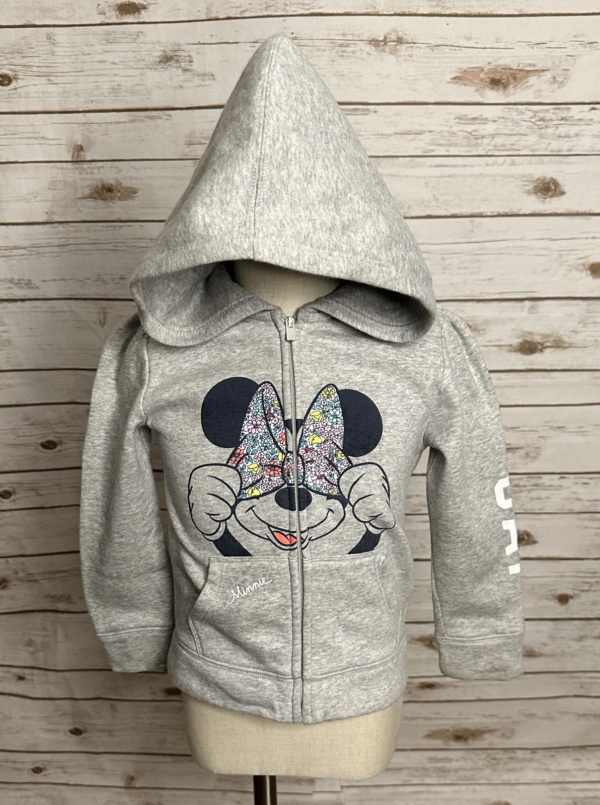 baby GAP x Disney Minnie Mouse grey zip full zip sweatshirt/hoodie Size 5 Years