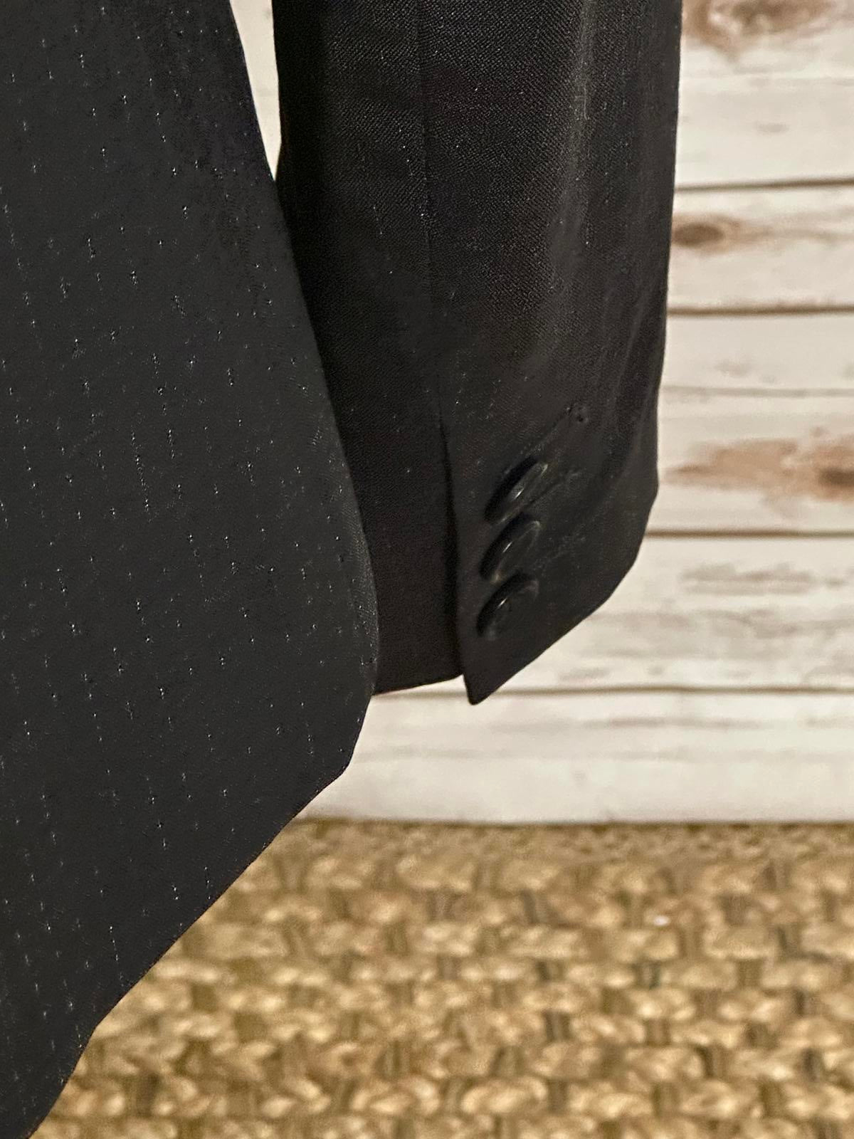 theory classic corpcore grey pinstriped wool-blend single-breasted blazer Size 4