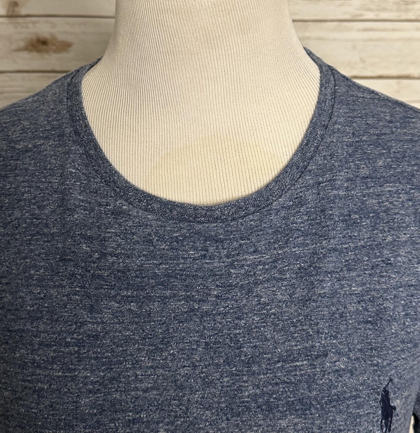 Polo Ralph Lauren cotton t-shirt Medium blue Custom Slim Fit classic normcore