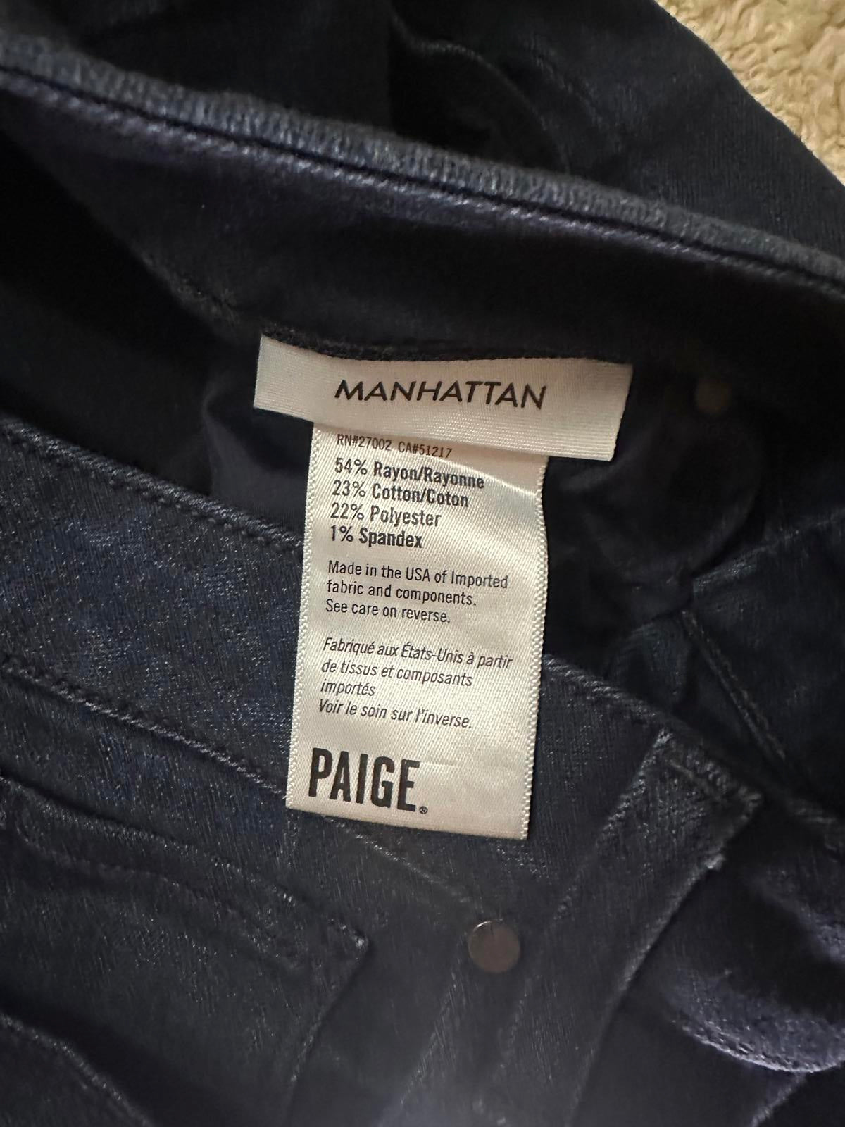 Paige Manhattan dark wash mid rise slim bootcut preminum denim jeans Size 29