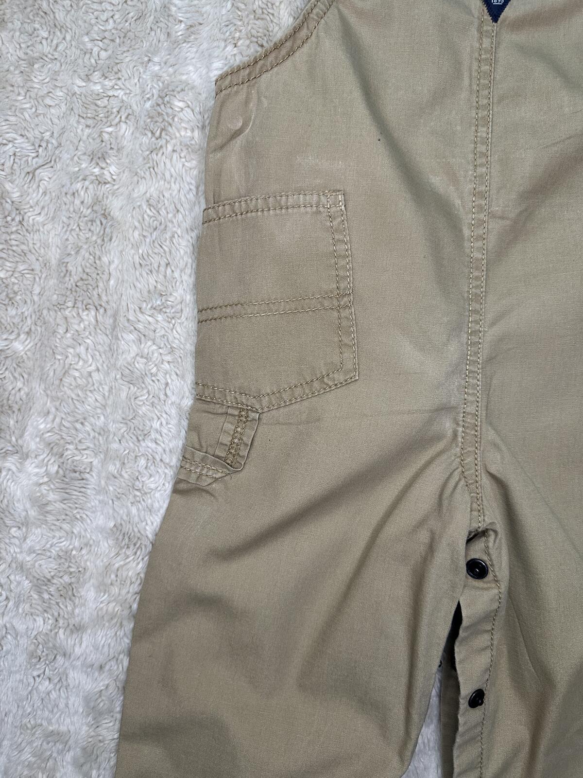 OshKosh B'gosh utility carpenter cotton overalls Size 24M khaki classic unisex