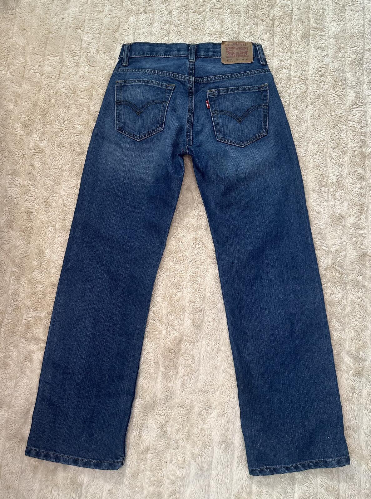 Levi's 505 Regular denim jeans Size 26x26/12 Reg medium wash straight leg unisex