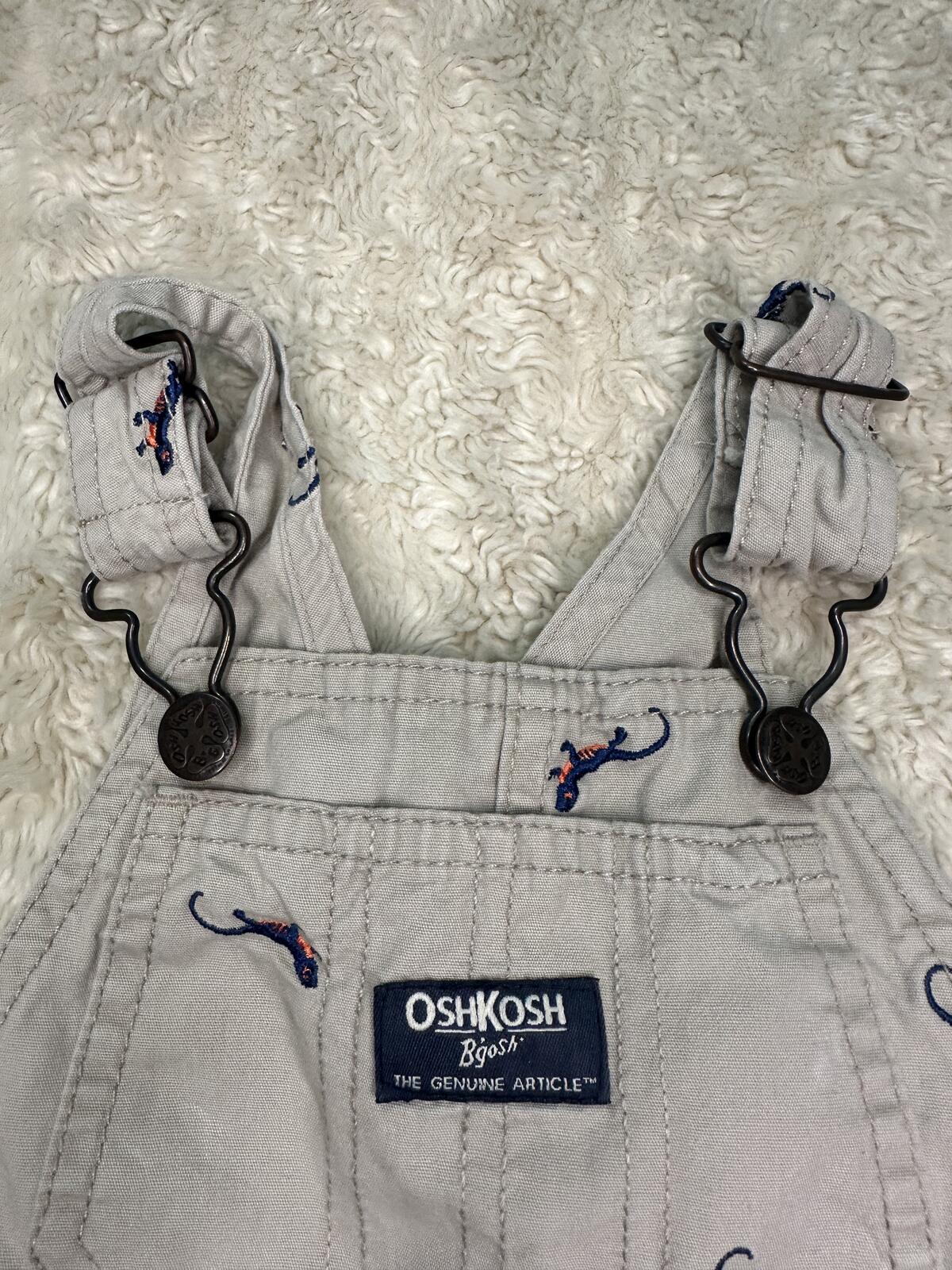OshKosh B'gosh VestBak unisex khaki overalls 18M cotton embroidered classic