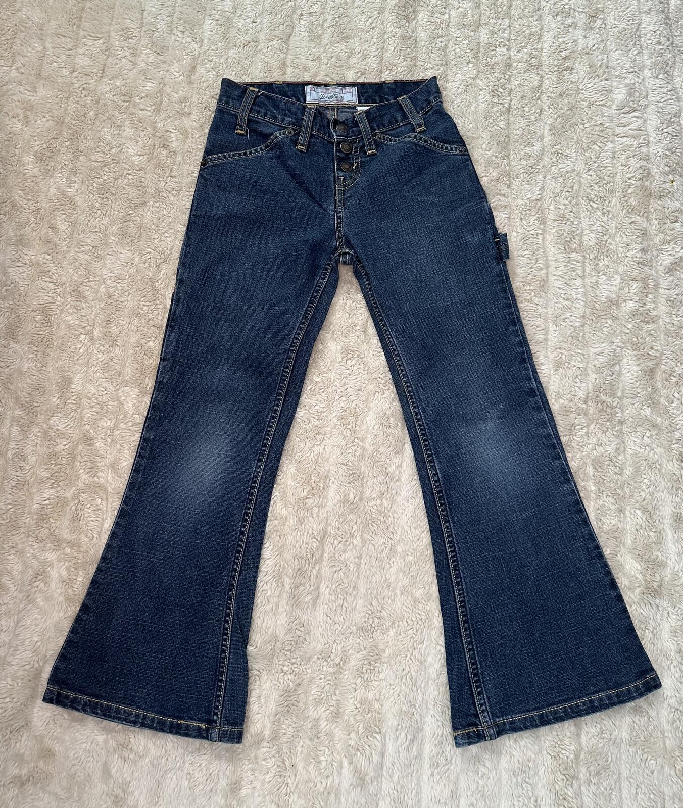 Levi's Strauss Signature Girl's denim jeans Size 7 medium wash relaxed flared