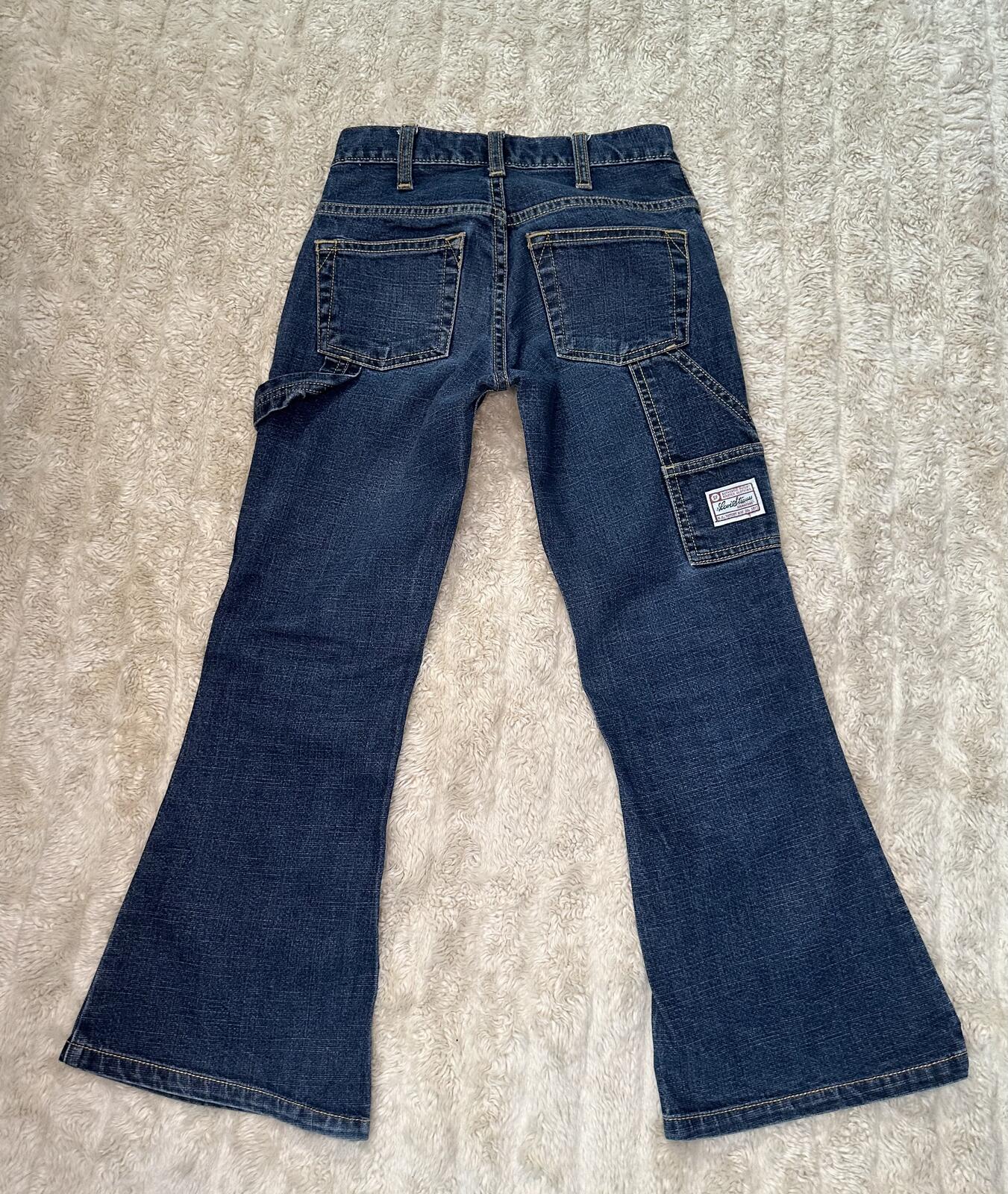 Levi's Strauss Signature Girl's denim jeans Size 7 medium wash relaxed flared