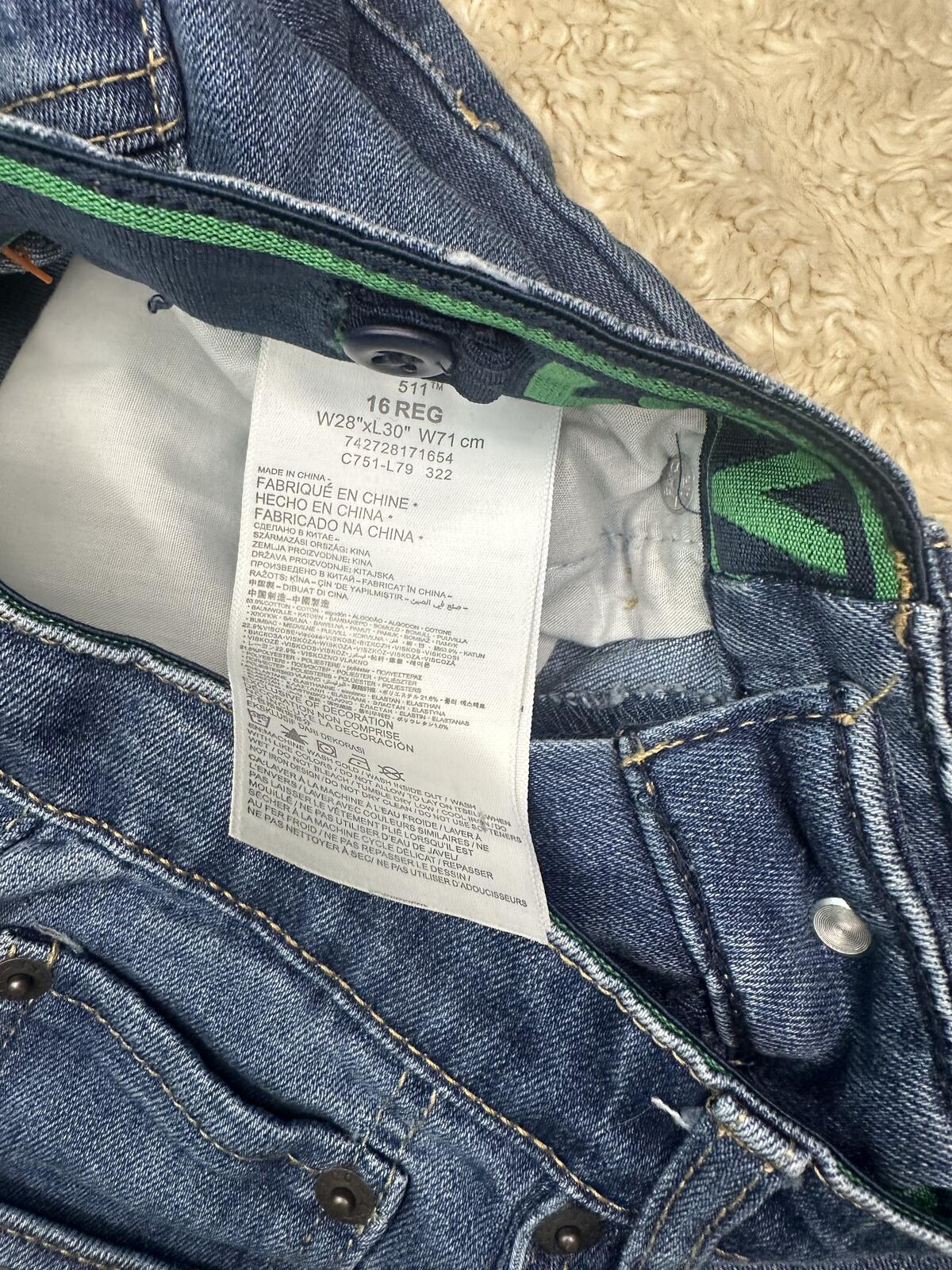 Levi's 511 Slim Fit jeans 28x30 medium wash stretch denim classic