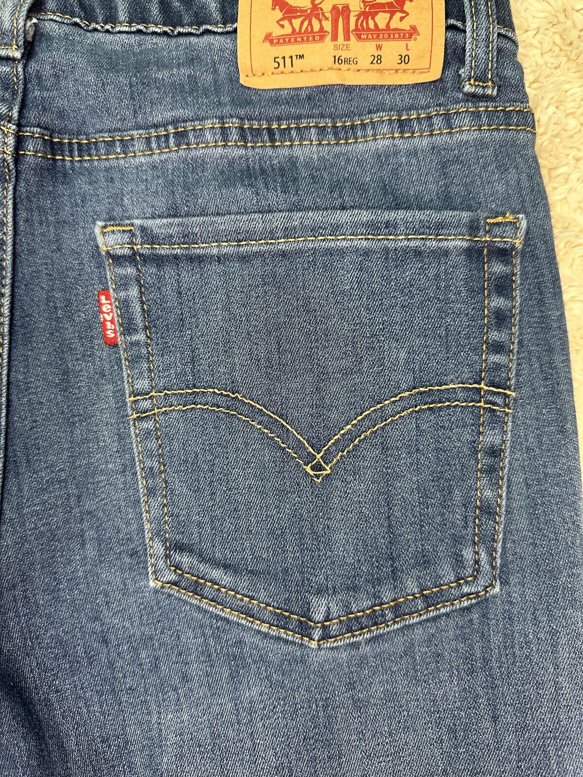Levi's 511 Slim Fit jeans 28x30 medium wash stretch denim classic