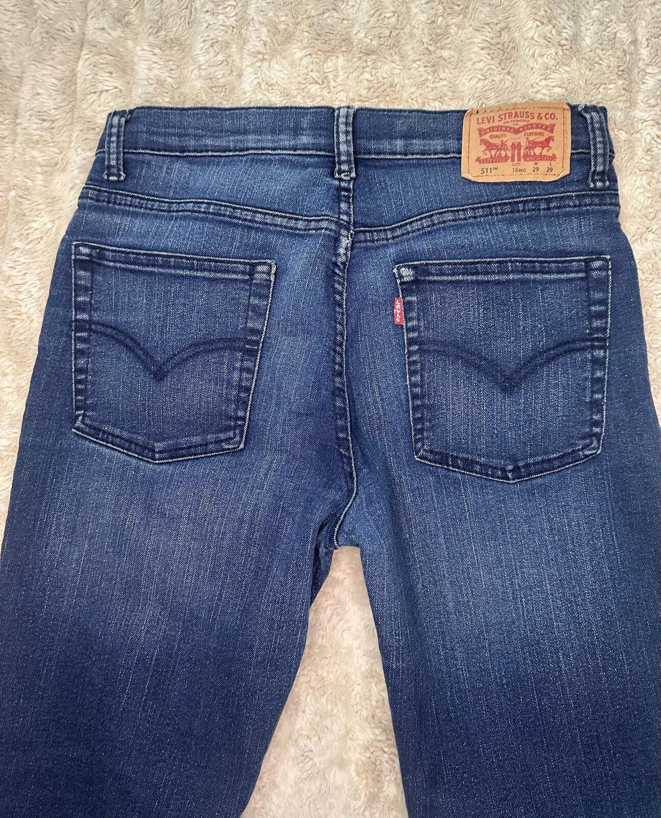 Levi's Unisex denim jeans 18 Reg (29x29) denim blue medium wash Slim fit classic