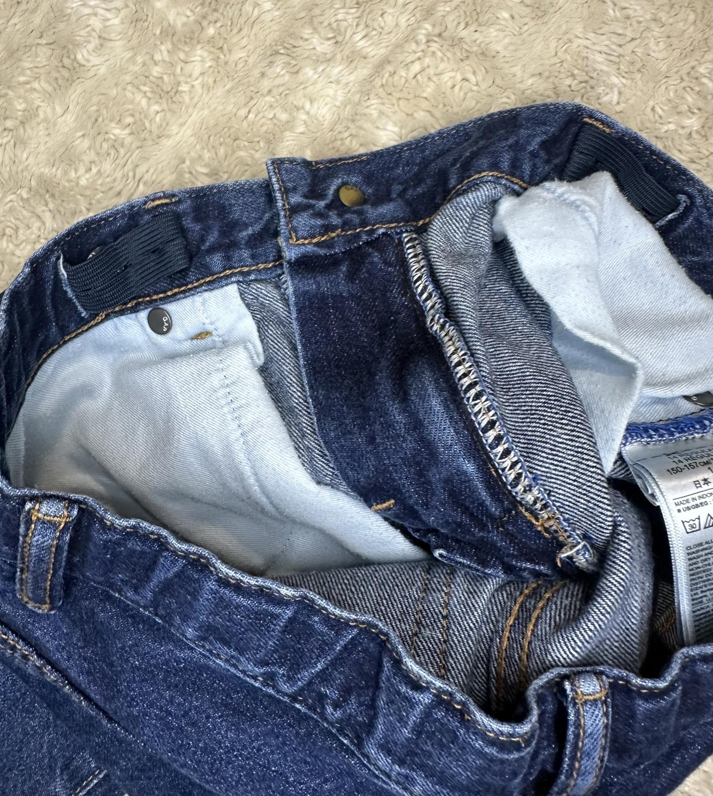 GAPKids 1969 classic slim straight medium-dark wash denim jeans Youth 14 Reg