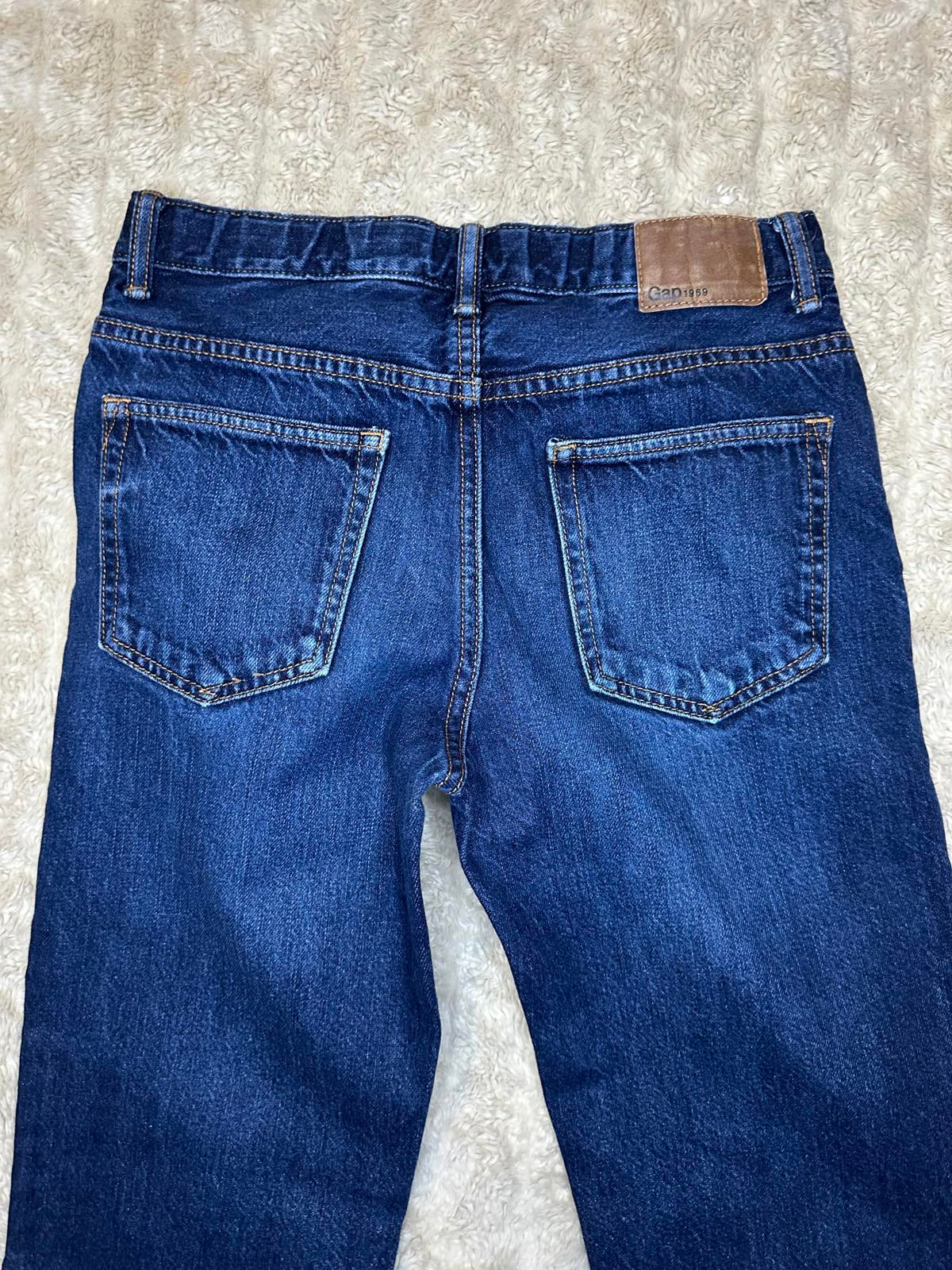 GAPKids 1969 classic slim straight medium-dark wash denim jeans Youth 14 Reg