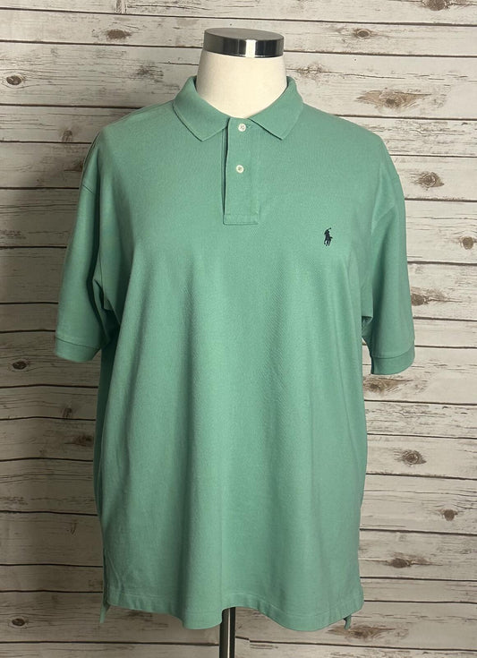 Polo Ralph Lauren mint green cotton short sleeve polo shirt XXL Y2K preppy golf