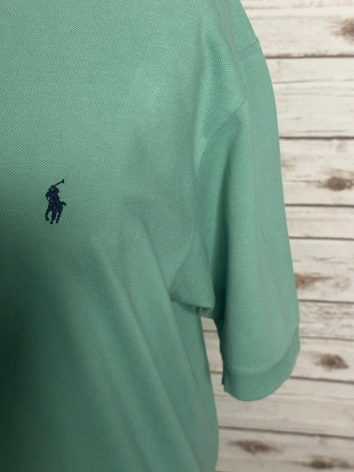 Polo Ralph Lauren mint green cotton short sleeve polo shirt XXL Y2K preppy golf