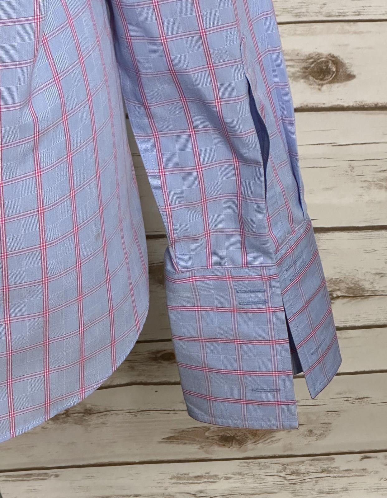 Charles Tyrwhitt Jermyn Street Non-Iron Slim Fit blue/red button-down shirt 16.5