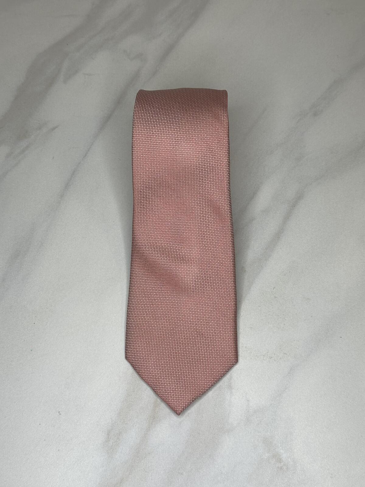 Original Penguin 100% silk pink tie textured classic preppy