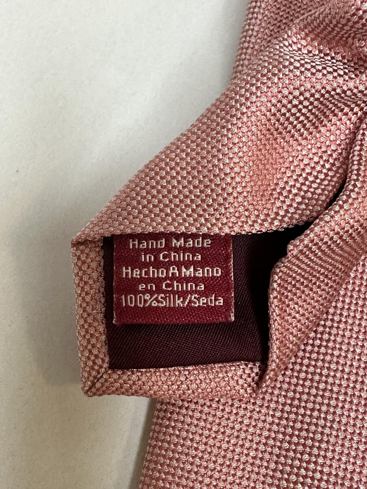 Original Penguin 100% silk pink tie textured classic preppy