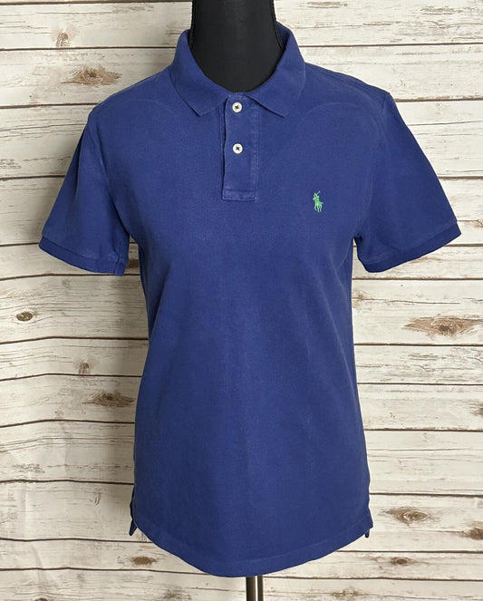 Polo Ralph Lauren blue cotton short sleeve polo shirt Size Youth L(14-16) preppy