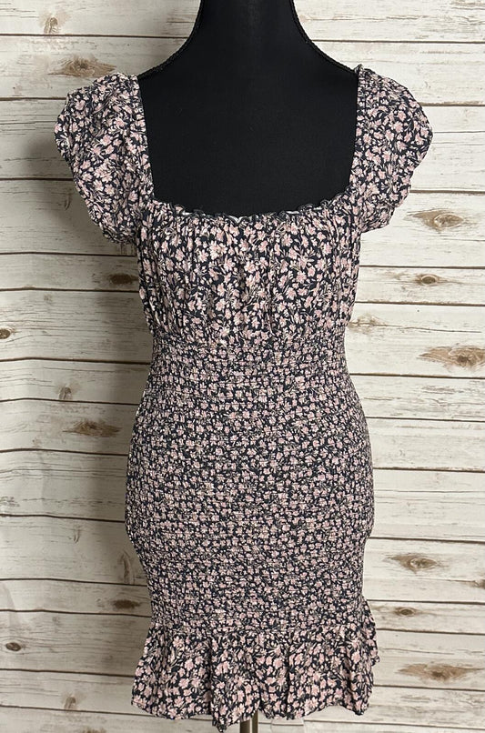 Wild Fable floral smocked milkmaid mini dress Small ditsy floral bodycon