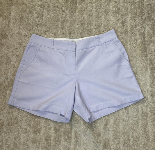 J.Crew Women's cotton chino shorts Size 6 lavender mid-rise classic preppy