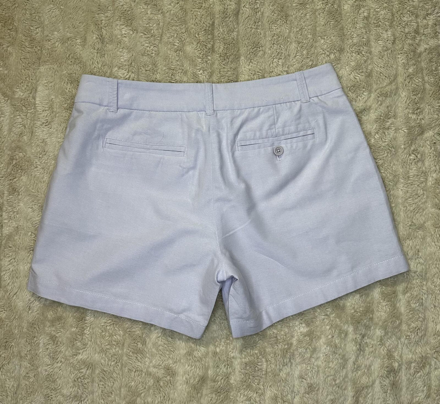 J.Crew Women's cotton chino shorts Size 6 lavender mid-rise classic preppy