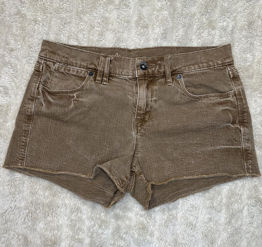 Madewell Women's micro denim shorts Size 26 brown cutoff Y2K coastal cowgirl