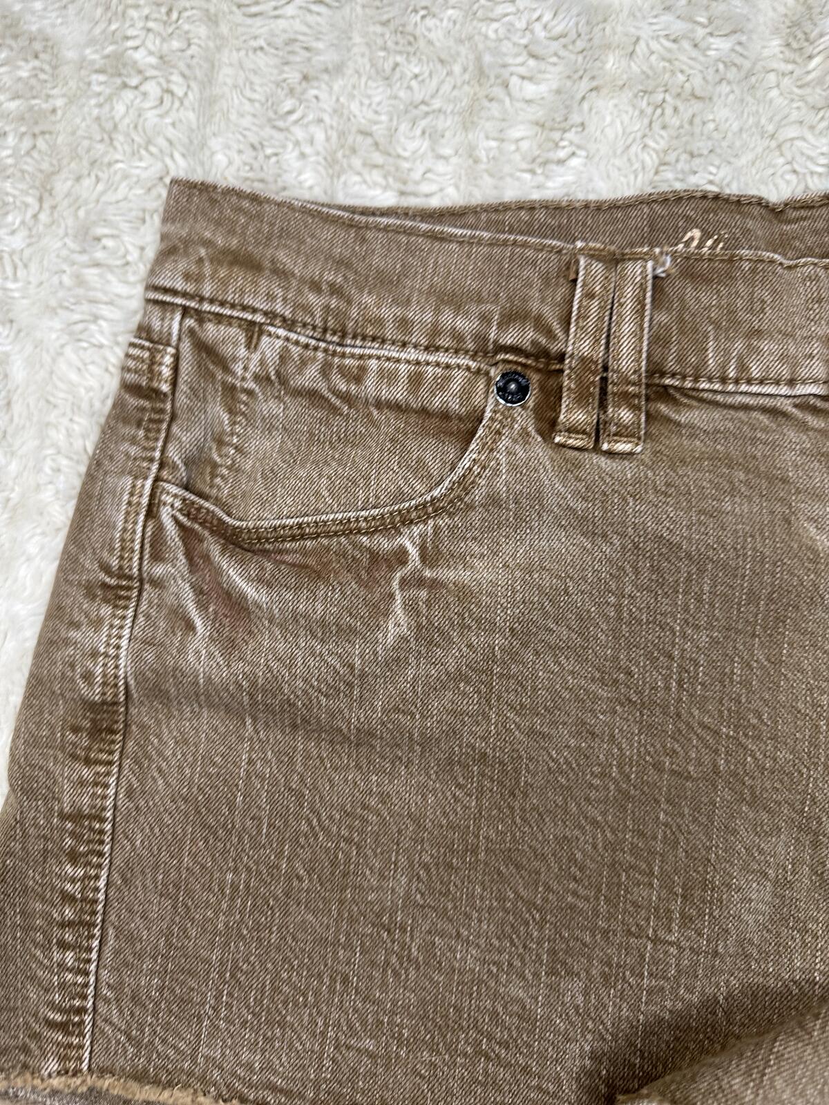 Madewell Women's micro denim shorts Size 26 brown cutoff Y2K coastal cowgirl