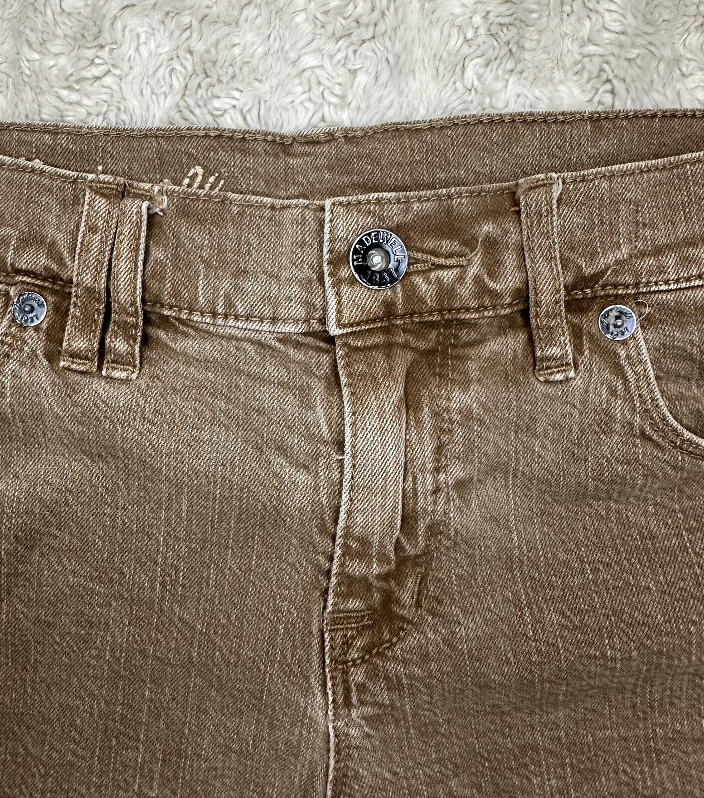 Madewell Women's micro denim shorts Size 26 brown cutoff Y2K coastal cowgirl
