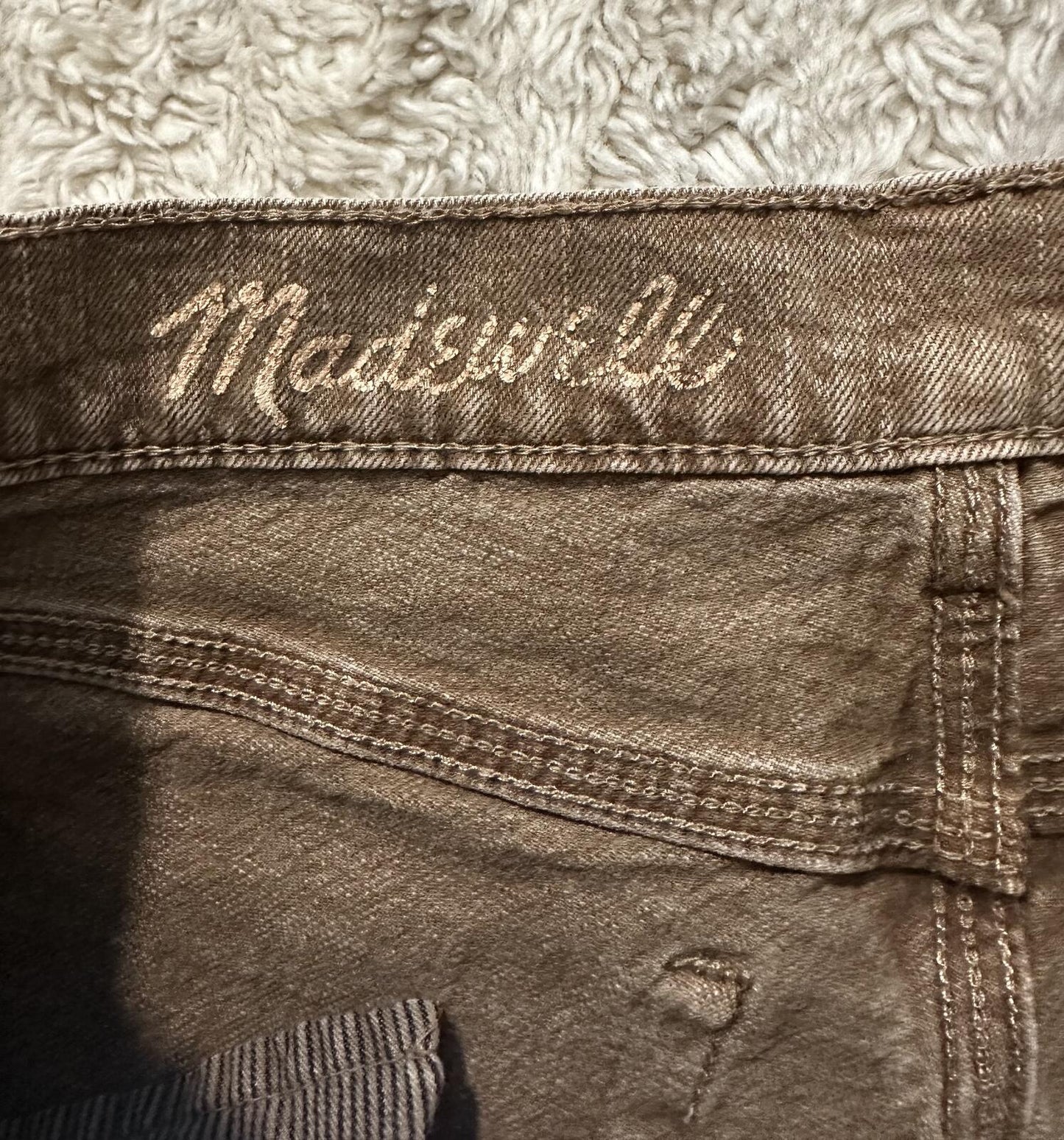 Madewell Women's micro denim shorts Size 26 brown cutoff Y2K coastal cowgirl